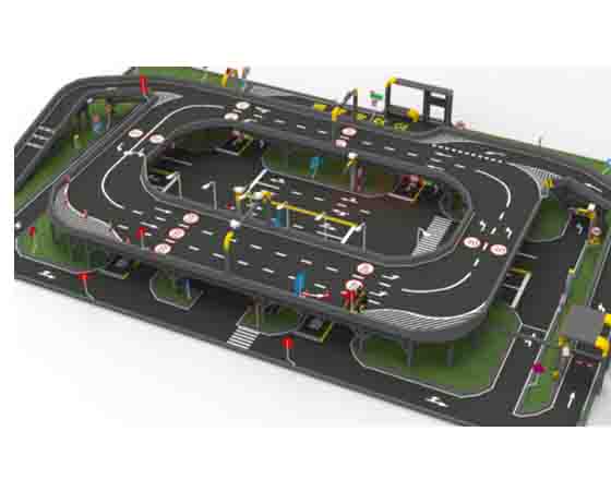 智能駕駛環境仿真實訓裝置沙盤